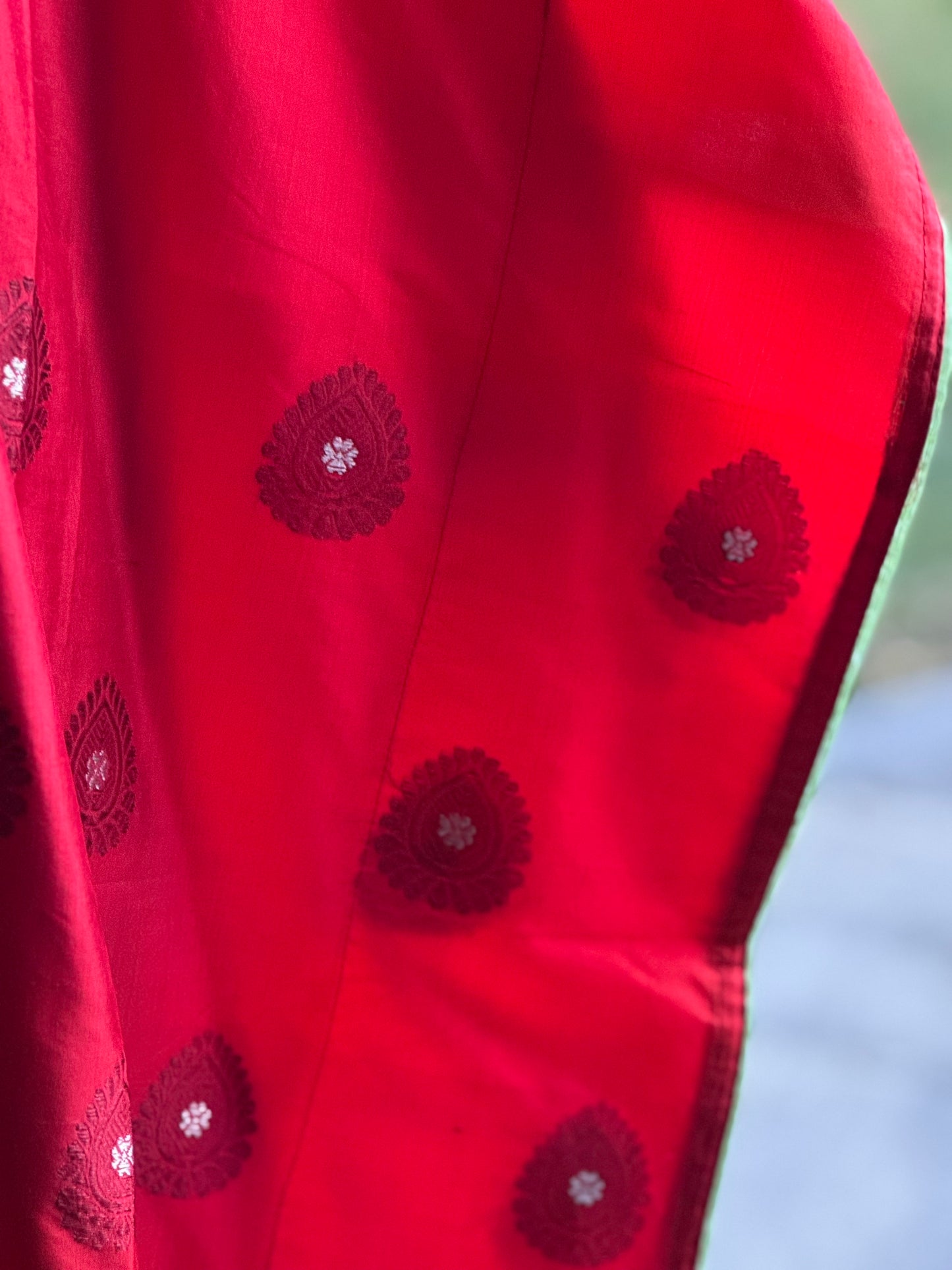 Assam Silk Red Kaftan