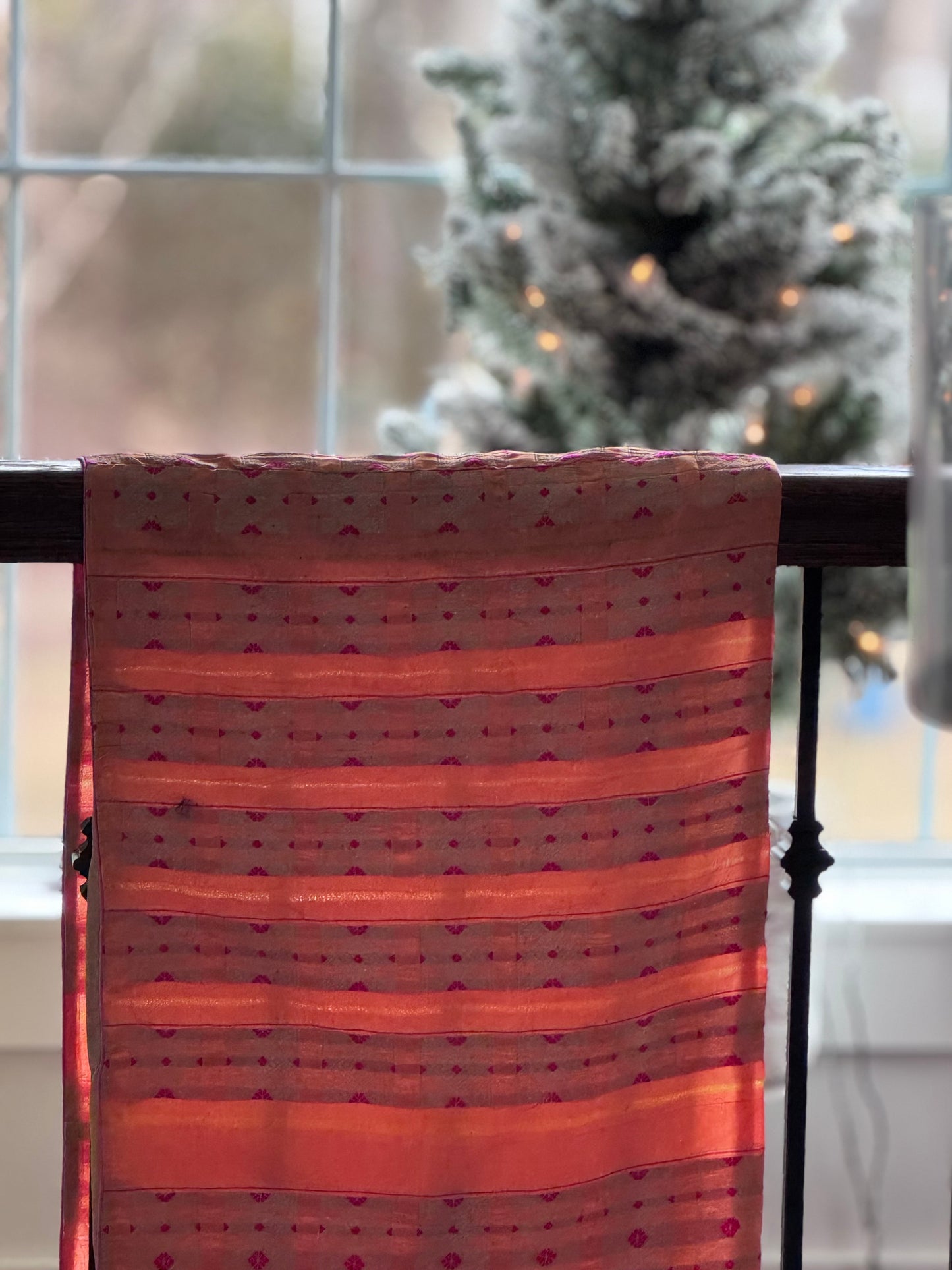Peach Mulberry Silk Runner fits 6 to 8 Sitter dinning table