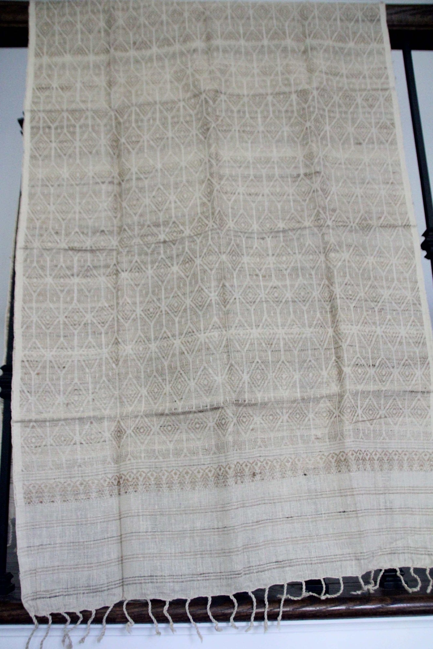 Eri Silk scarf with all over muga sil or golden silk work