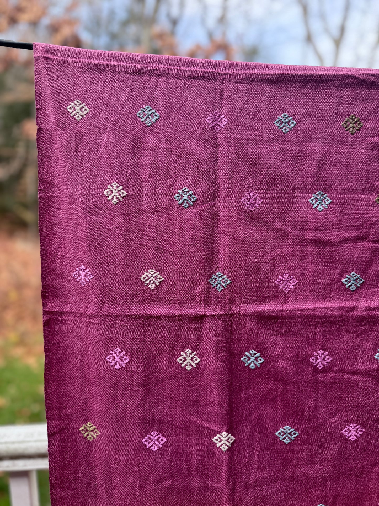 Beet root dyed eri shawl