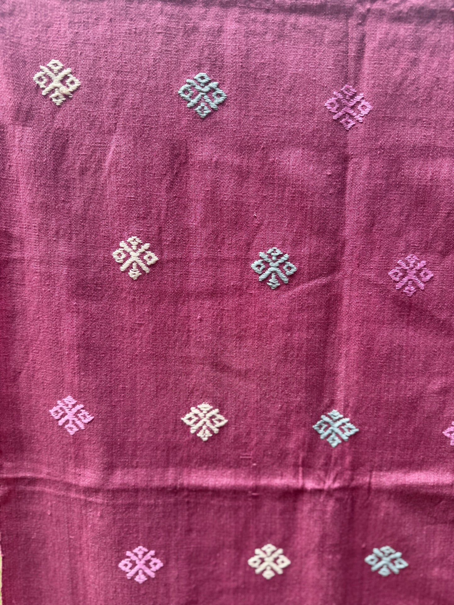 Beet root dyed eri shawl