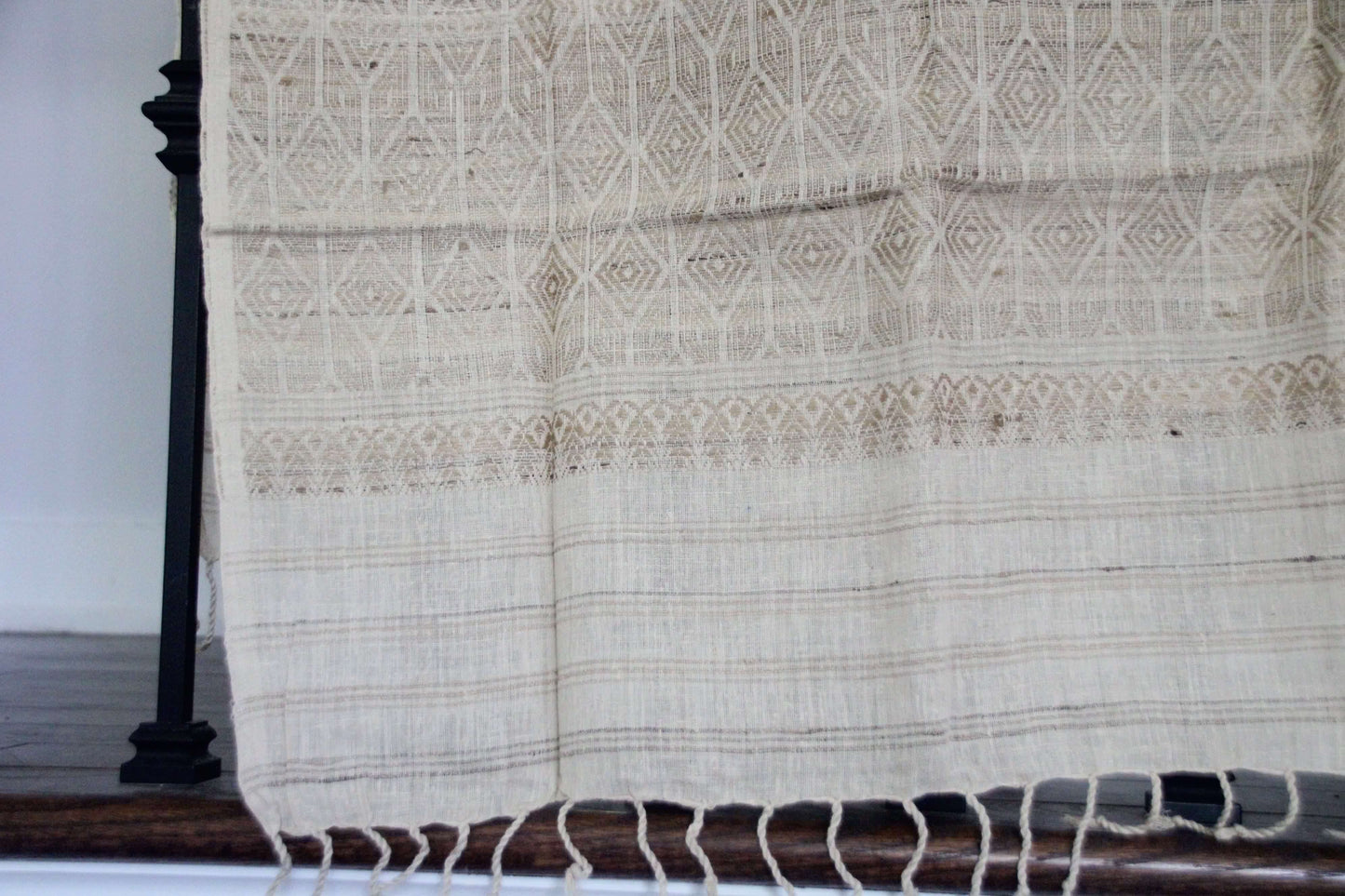 Eri Silk scarf with all over muga sil or golden silk work